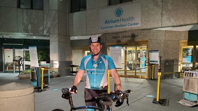Beginning Friday, August 21 and ending Saturday, August 22, three Atrium Health teammates rode 240 miles in honor of the Levine Cancer Institute – as well as people who have been affected by cancer and the healthcare workers who care for them. 