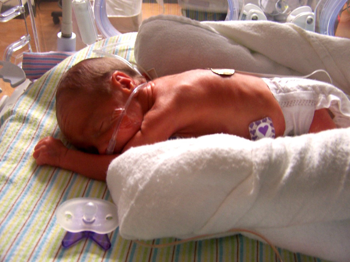 Atrium Health Levine Children's patient Ryan Wlodyka in the NICU as a baby.