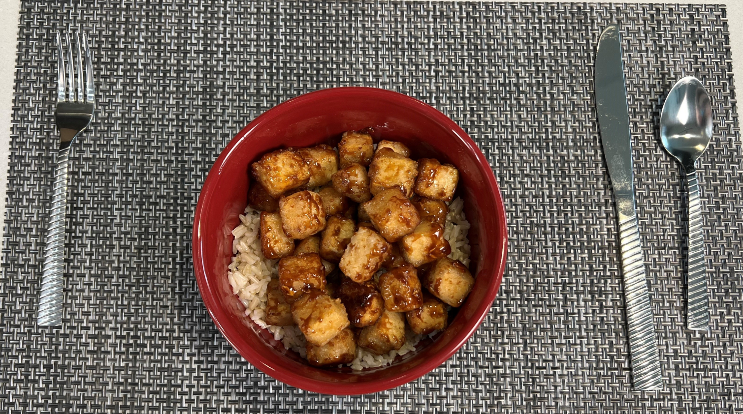 General Tso's health tofu