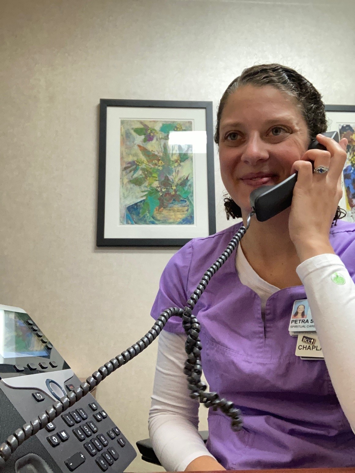 Petra Sprik, MDiv, MPH, BCC, chaplain manager, Levine Cancer Institute’s Department of Supportive Oncology