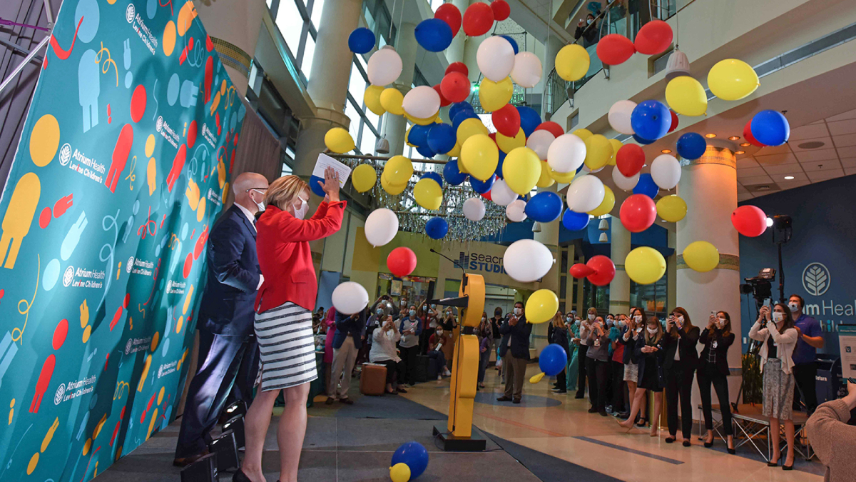 Stunning Grand Opening Balloon Display at Atrium Medical Center