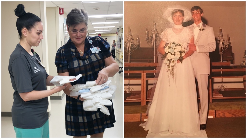 Kathleen Sharp’s personal experience with loss inspired her to give back to the Levine Children’s Hospital community. Her wedding gown now serves an incredible purpose for the families of infants who don’t make it home from the hospital.