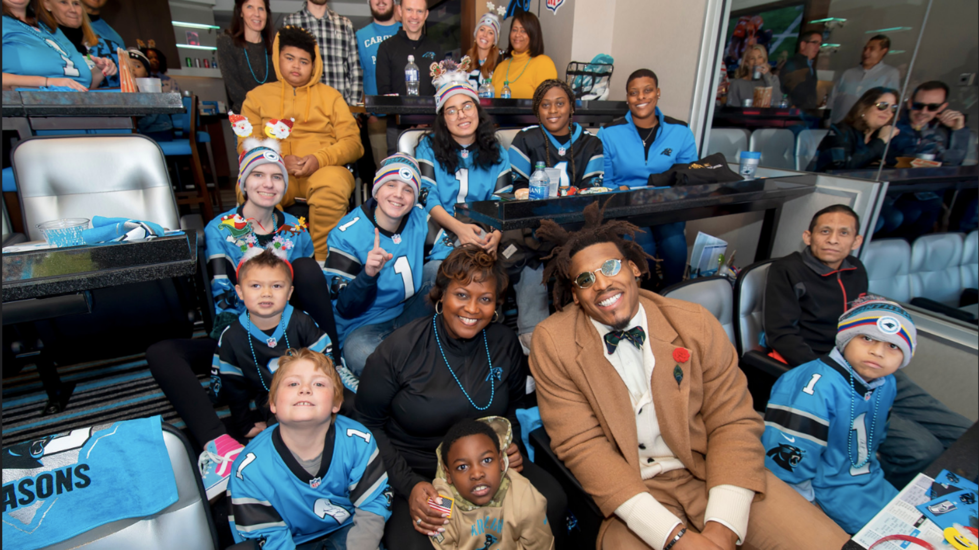 Cam Newton hosts Levine Children's Hospital at Christmas With Cam. 