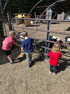 Children playing outside.