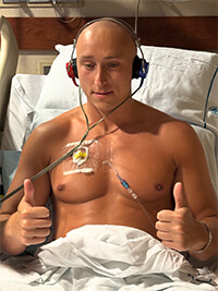 A man in the hospital.