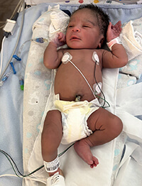 A newborn baby.