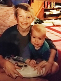 A photo of two children.