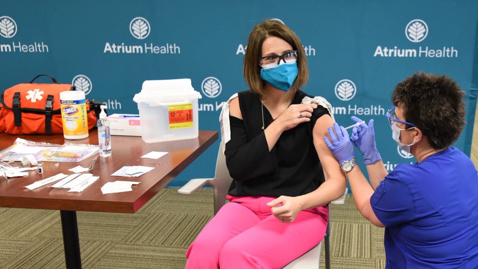 On December 14, 2020, nine months after the World Health Organization declared SARS-CoV-2, or COVID-19, a pandemic, Dr. Katie Passaretti, Atrium Health vice president and enterprise chief epidemiologist, became the first person in the state of North Carolina to receive a COVID-19 vaccine. One year later, she recalls the moment that changed the course of the pandemic.  