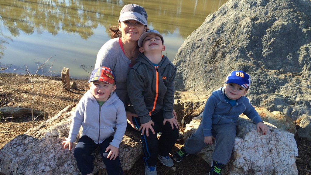 Joanna McCall and her sons Jacob, Issac and Caleb