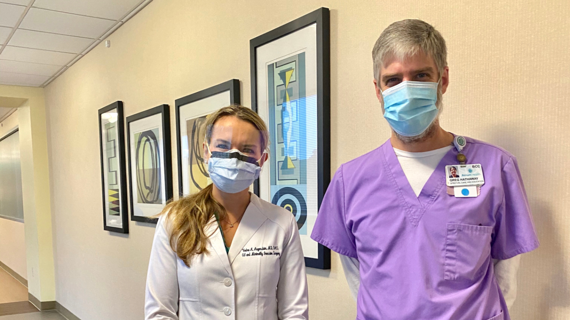 Greg Hathaway recently experienced the sudden onset of a hernia – something that runs in his family. Even though his hernia occurred during the COVID-19 pandemic, Greg knew how safe his elective surgery would be, because he was already a teammate at Atrium Health Carolinas Medical Center. 