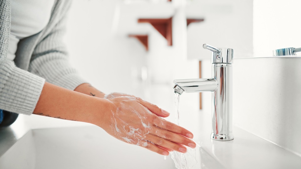 Wash your hands to prevent the flu.
