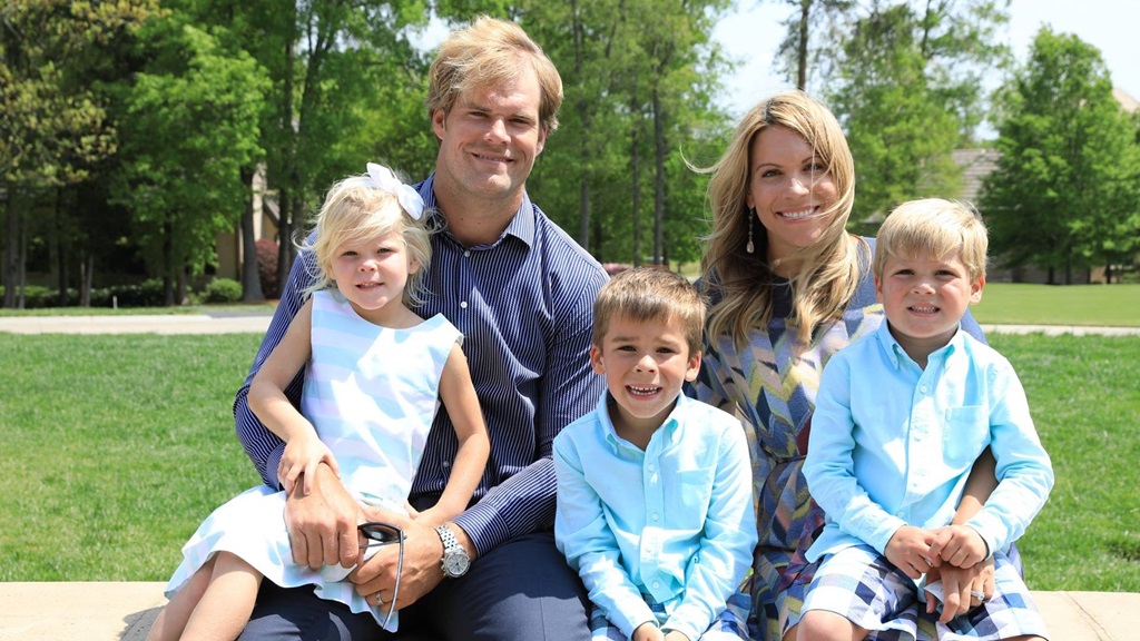 Kara and Greg Olsen with their three children. 