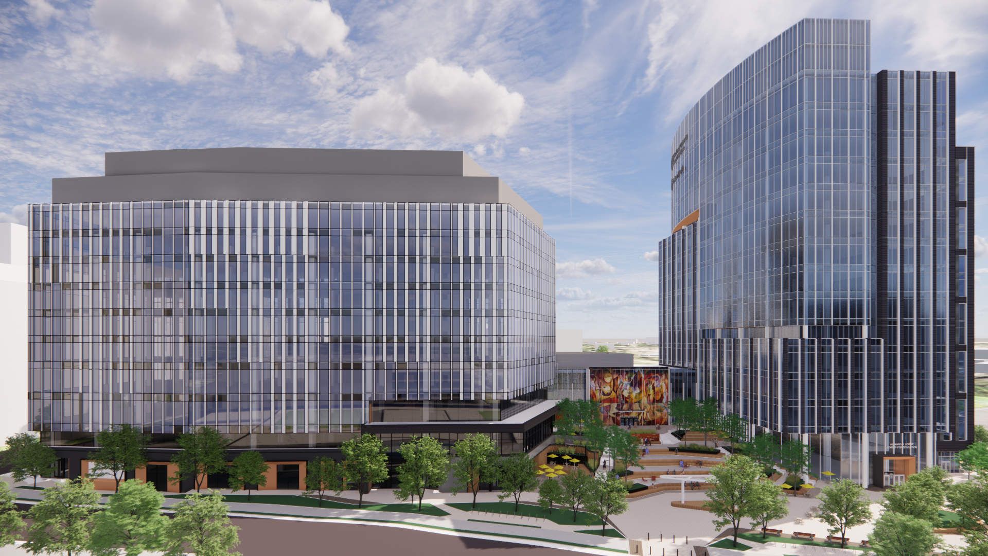 A new rendering of phase 1 of "The Pearl" innovation district