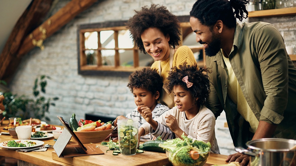 Family with picky eater children