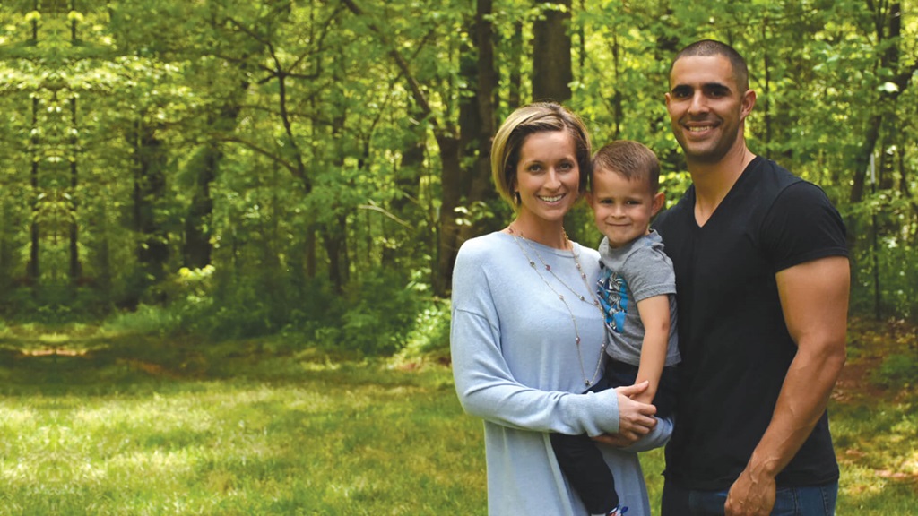 A new program at Levine Cancer Institute addresses the unique physical and emotional needs of young women -- like Sam Labrador, seen here with her family -- who are diagnosed with breast cancer. 