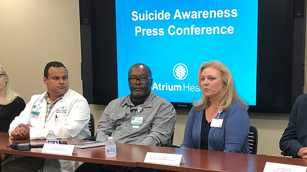 Suicide awareness press conference panel 
