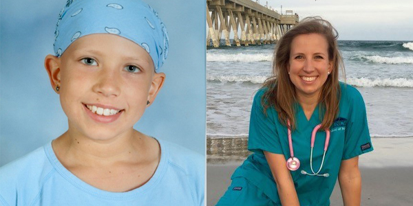 Sarah Sadler (Fruendt), once a patient at Levine Children’s Hospital, is now a nurse in the same unit where she was treated, and even works alongside some of the same nurses who provided her care.