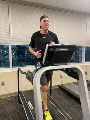 Steve on a treadmill