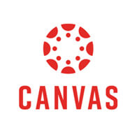 A red and white logo that reads Canvas.