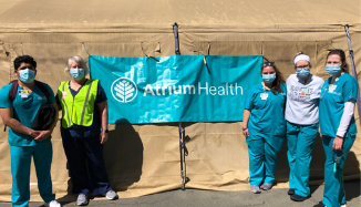 Carolinas College Nursing Students Work Vaccine Clinic