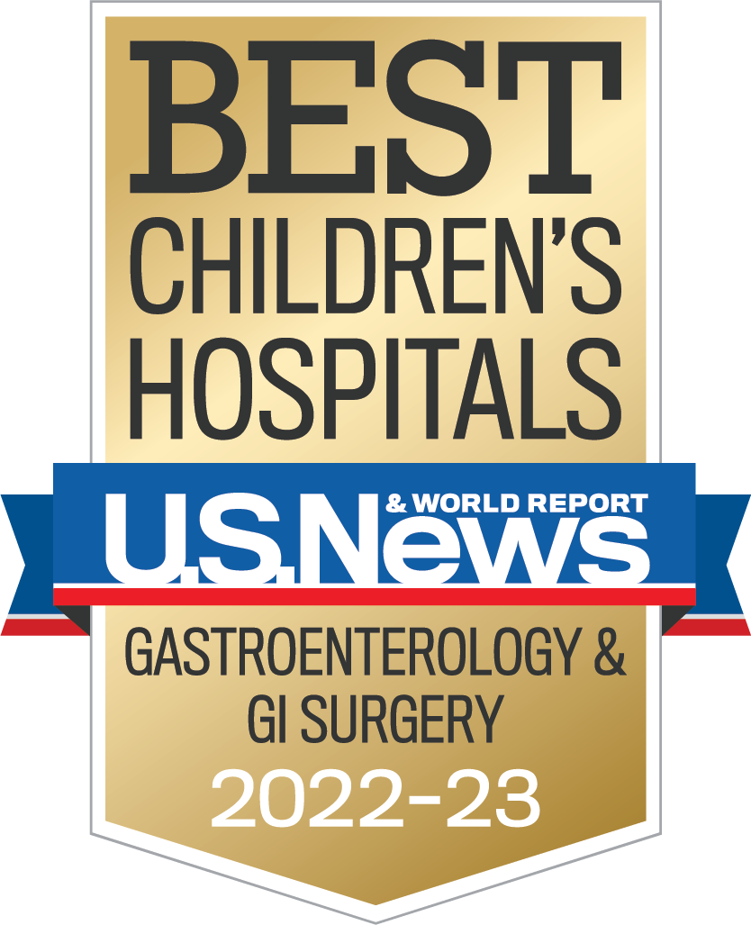 U.S. News and World Report Best Children's Hospitals Gastroenterology and GI Surgery Award