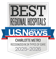 Ranked as a best regional hospital in Charlotte metro as recognized in 24 types of care for 2025 to 2026 by U. S. News and World Report.