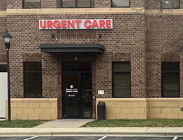 The exterior of Atrium Health Urgent Care Matthews.