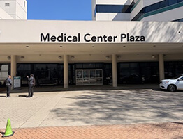The front entrance for Atrium Health Levine Children's Specialty Center Pediatric Orthopaedics.
